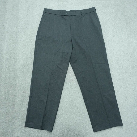 Dockers Dress Pants Men's 36x29 Gray Slash Pockets Flat Front Polyester Stretch - Picture 1 of 7
